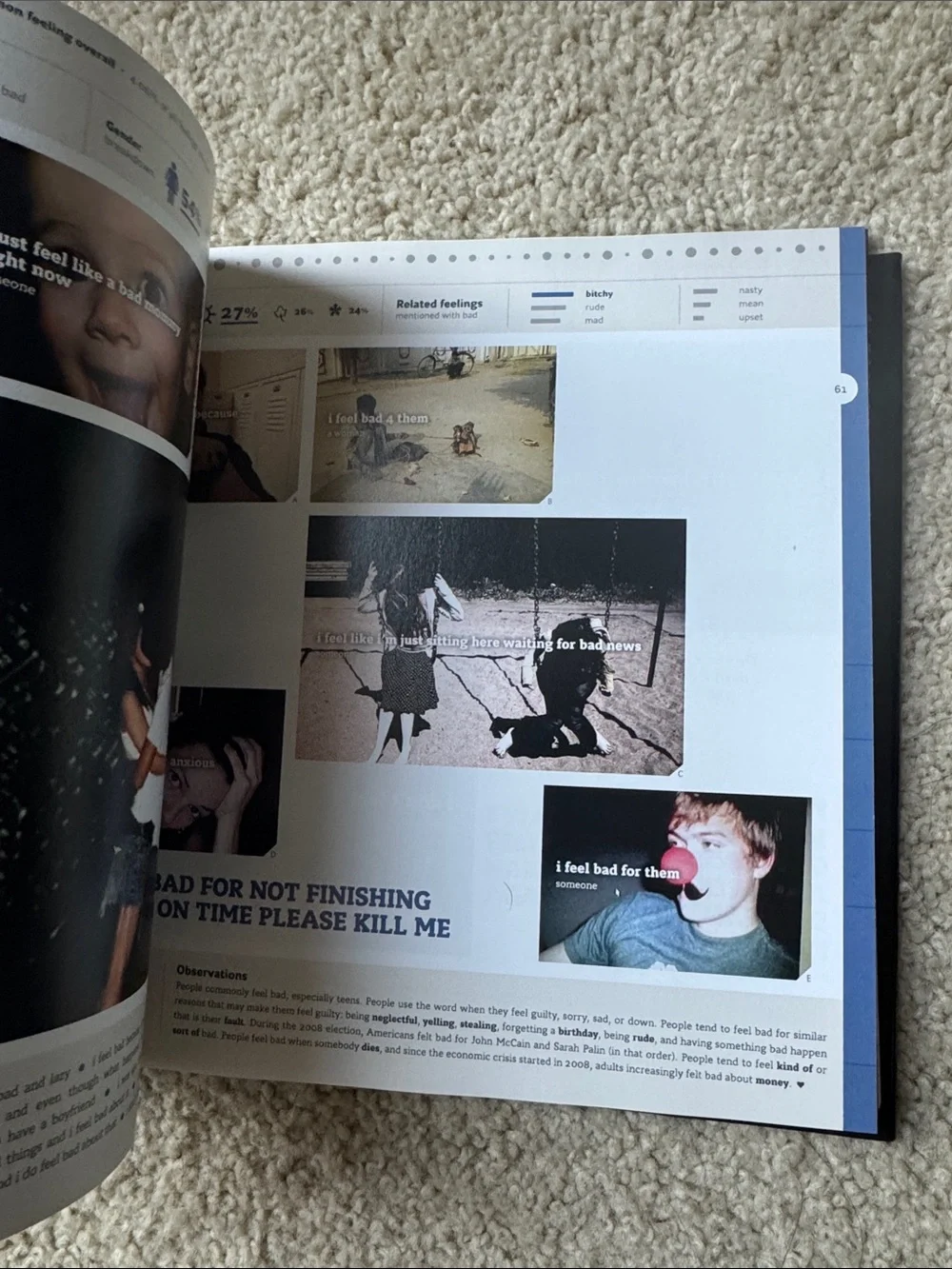 We Feel Fine Black Hardcover Art Book - An Almanac of Human Emotion